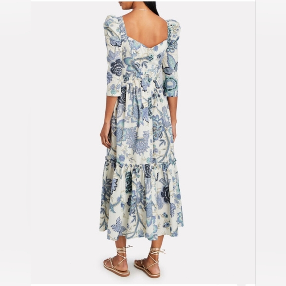 SundayUp Jacobean Floral Cotton Midi Dress - Small - Picture 2 of 11